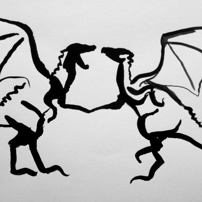 Dragon Swing Logo, sketch