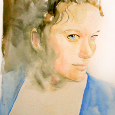 Stephanie, 11x14, 2008, watercolor on watercolor paper,