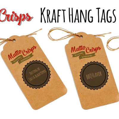 Matto Crisps, Printed Kraft Hang Tags