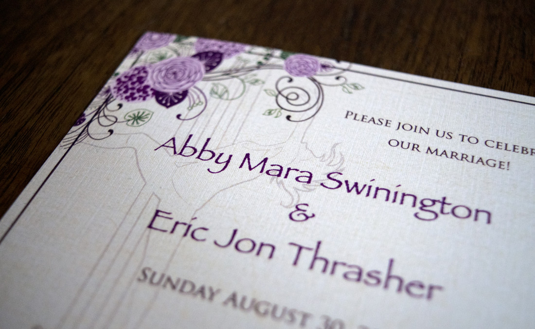 Abby and Eric, Wedding Program Detail