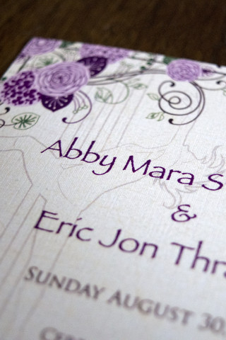 Abby and Eric, Wedding Program Detail