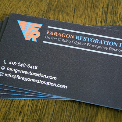 Faragon Restoration Ltd. Business Cards, Hourglass Studios