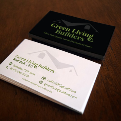 Green Living Builders, Business Card Design